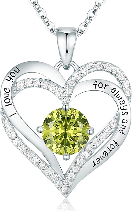 CDE Forever Love Heart Necklaces for Women, Wedding Anniversary