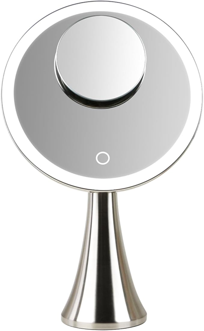 9 inch Lighted Round Makeup Vanity Mirror, LED Lights Beauty Mirror