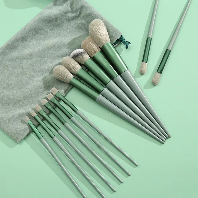 13 PCS Colorful Makeup Brush Set Eye Shadow Foundation Women's Makeup Brushes Eye Shadow Brushes
