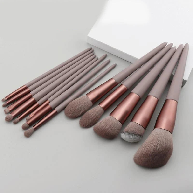 13 PCS Colorful Makeup Brush Set Eye Shadow Foundation Women's Makeup Brushes Eye Shadow Brushes