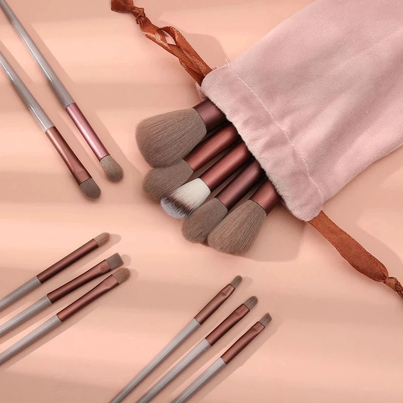 13 PCS Colorful Makeup Brush Set Eye Shadow Foundation Women's Makeup Brushes Eye Shadow Brushes