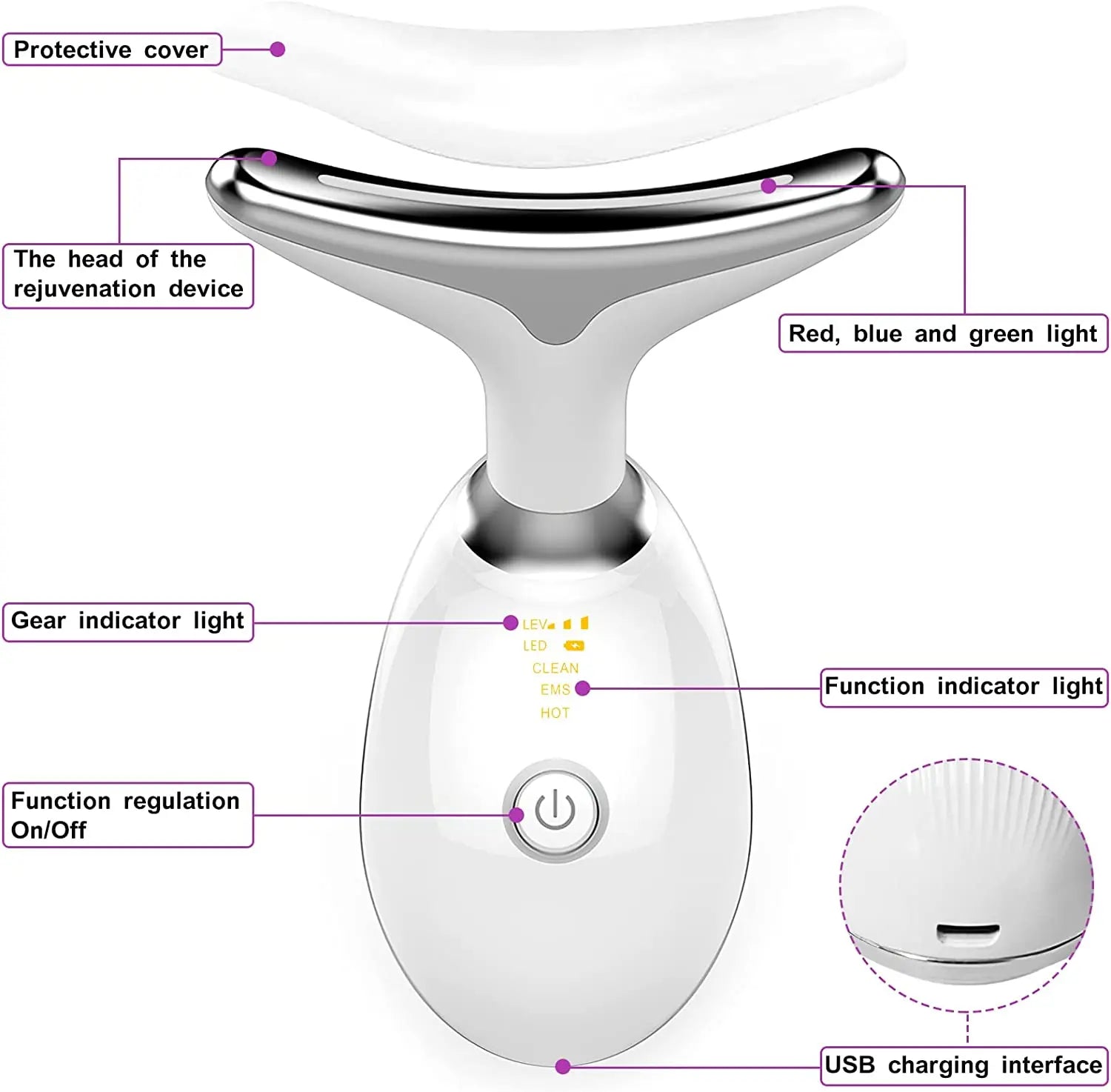 neck and face skin massager