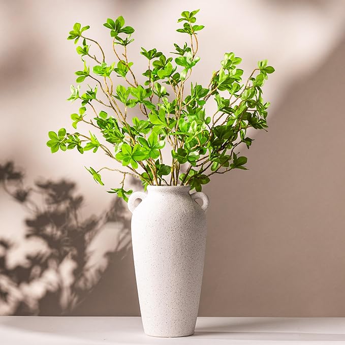 Tall White Ceramic Vase